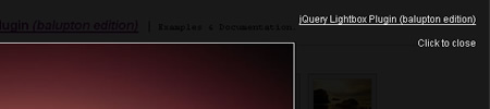 jQuery Lightbox Plugin (balupton edition)