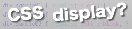 CSS disolay?