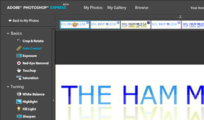 Photoshop Expressの編集画面